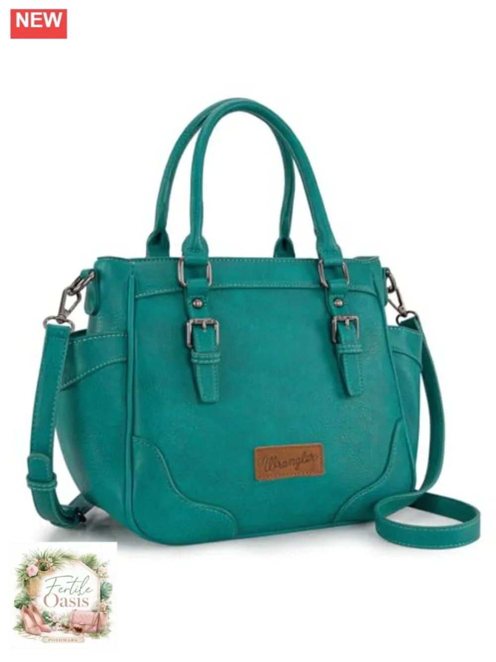 Vegan Leather Top Handle Satchel Crossbody Tote with Zipper Pockets
